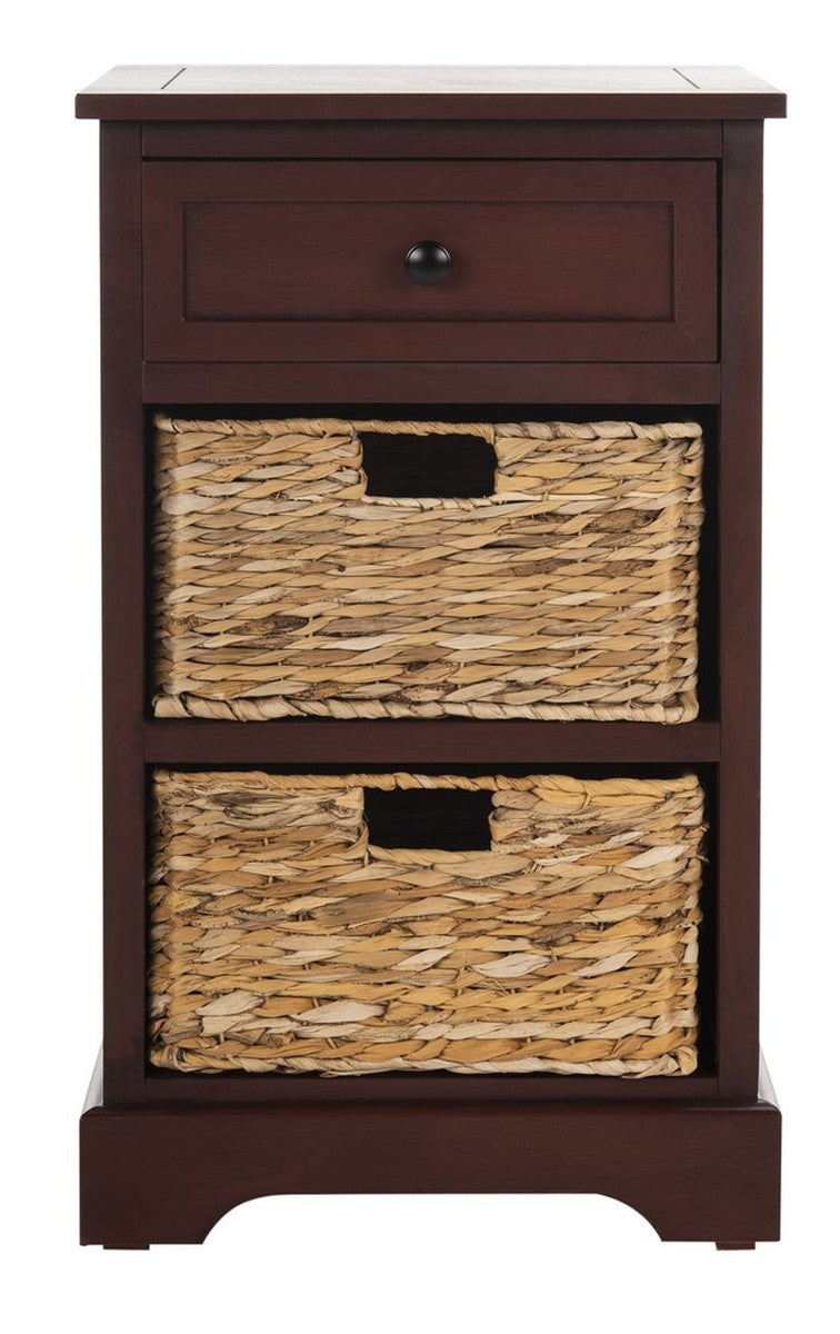  Safavieh Carrie Side Storage Side Table - Dark Cherry - Bonton