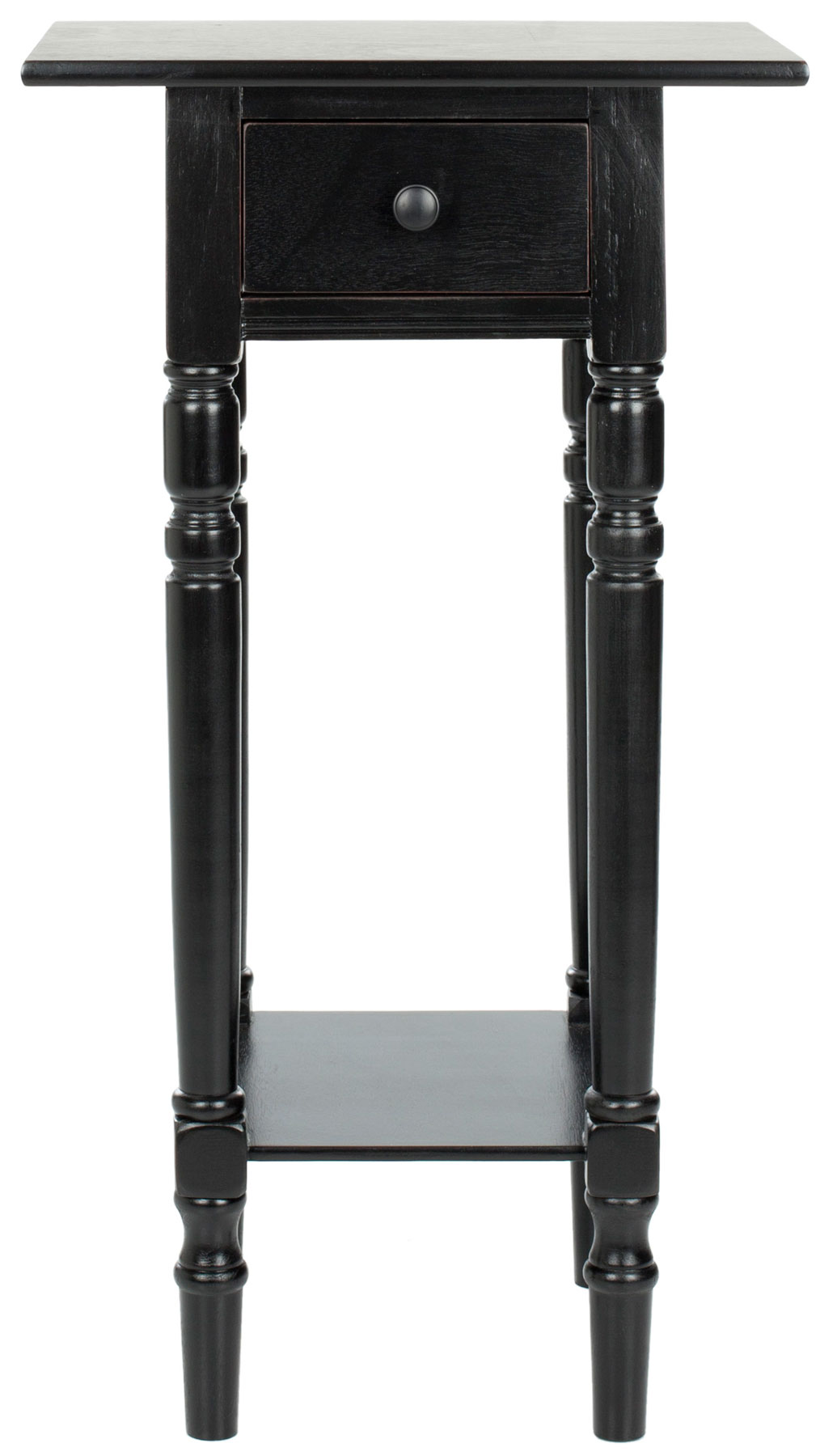  Safavieh Sabrina End Table with Storage Drawer - Distressed Black - Bonton