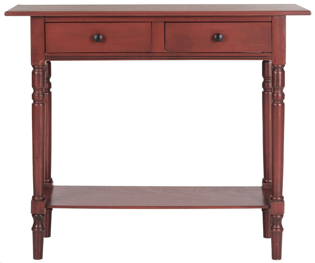  Safavieh Rosemary 2 Drawer Console - Dark Cherry - Bonton