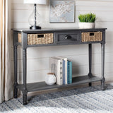 Winifred Wicker Console Table with Storage