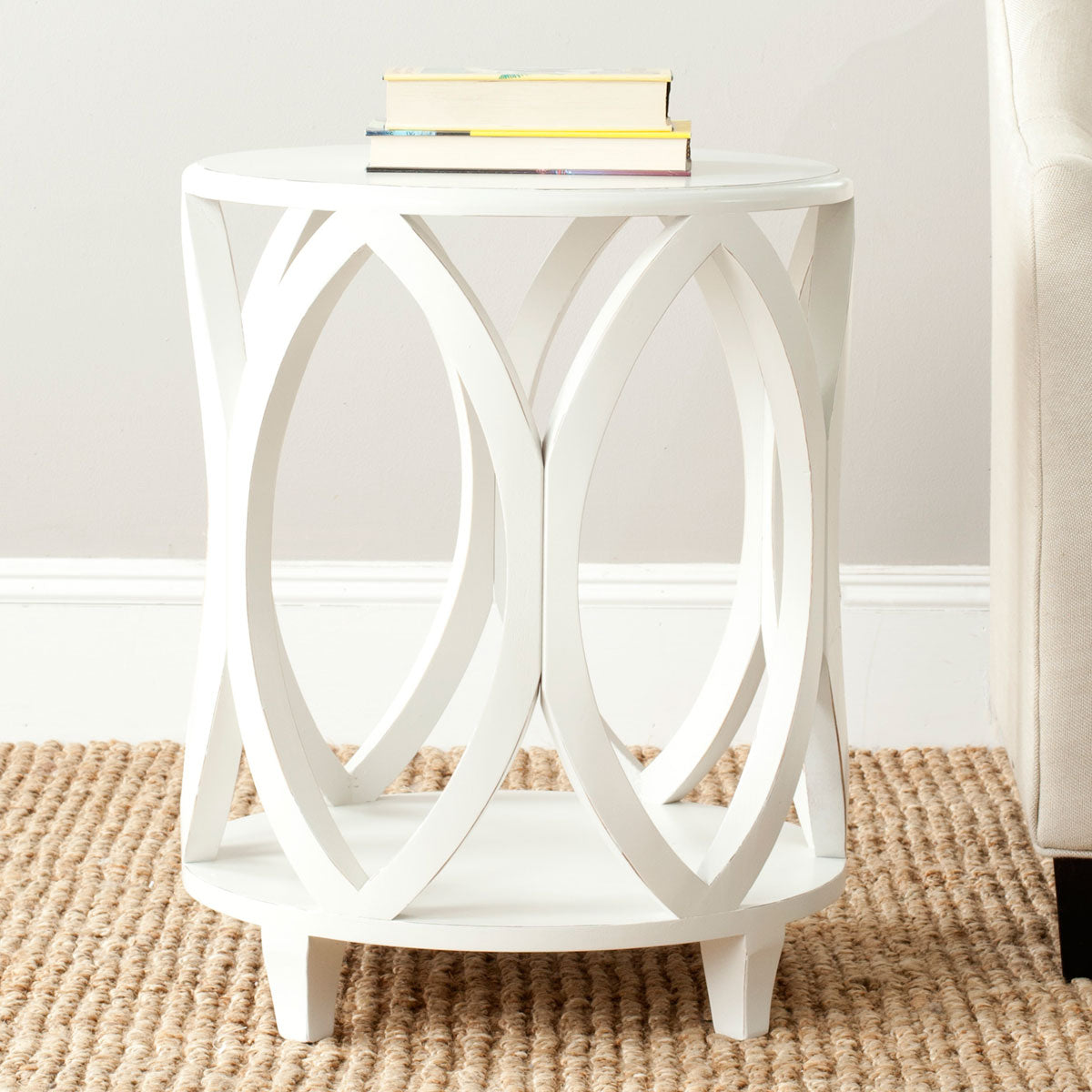  Safavieh Janika Round Accent Table - Ash Grey - Bonton