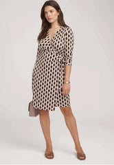 Geometric Wrap Dress