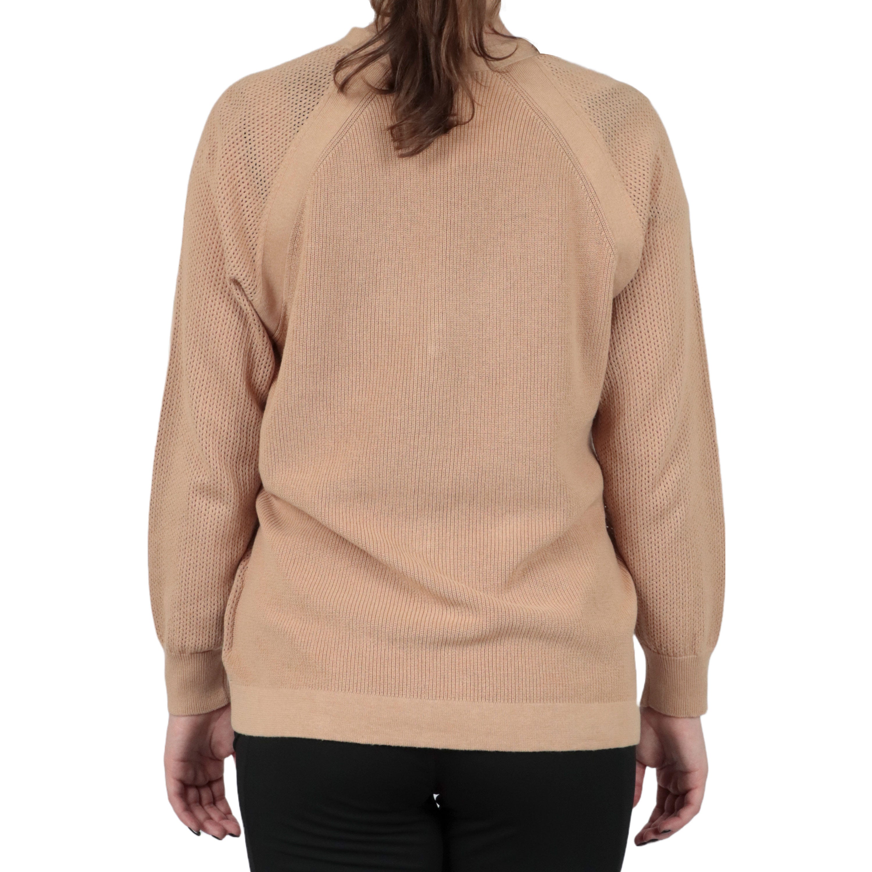  Anne Klein Cardigan With Directional Knitting - Light Coffee - Bonton