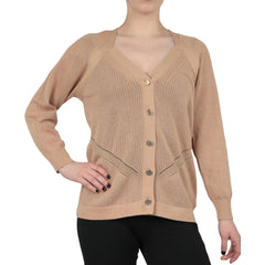 Cardigan With Directional Knitting