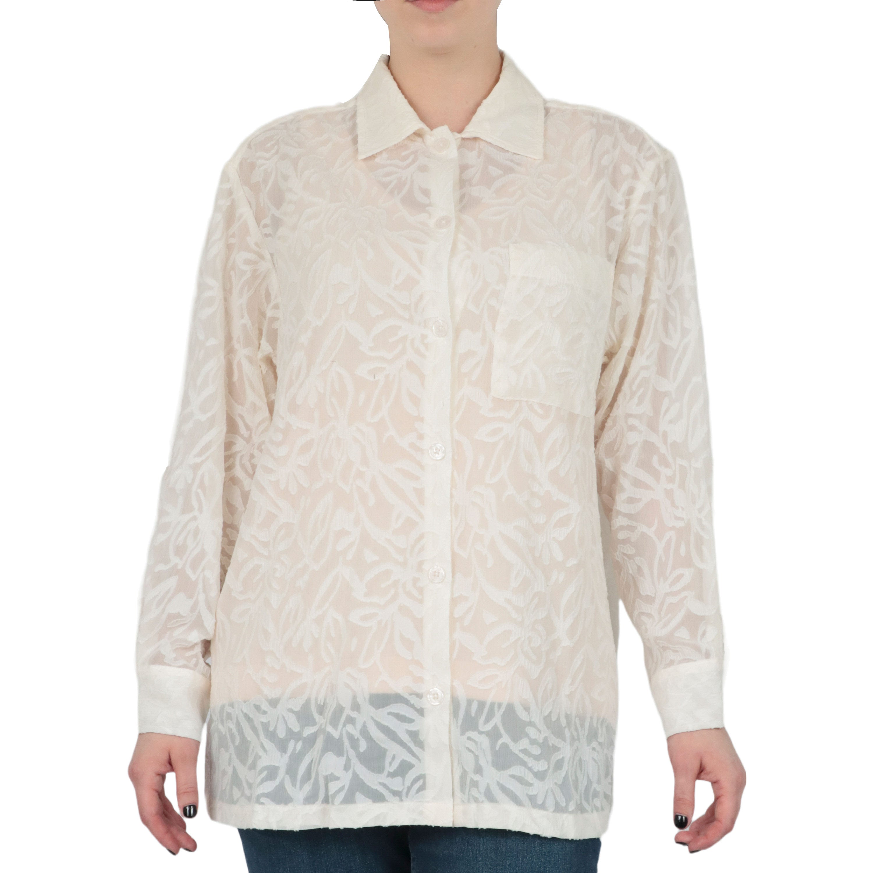  Anne Klein Shacket With Chest Pockets - Anne White - Bonton