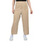 Pull On Pleated Knit Wide Leg Crop Pants