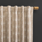 Montauk Art Deco 100% Blackout Back Tab Curtain Panel