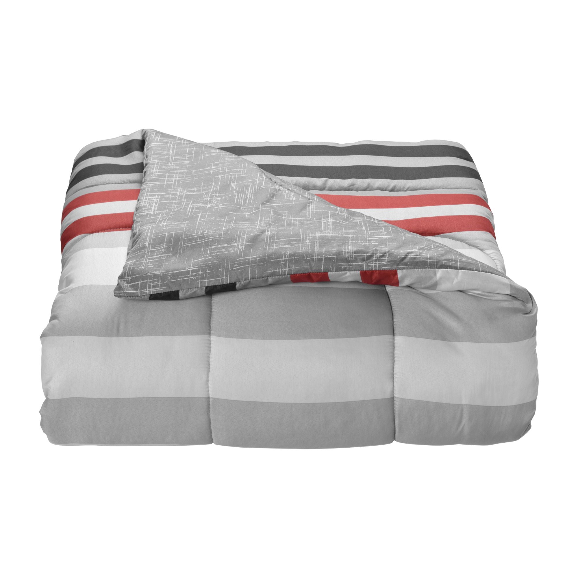  Lanwood Home Xavier 8 Piece Comforter Set - Red - Bonton