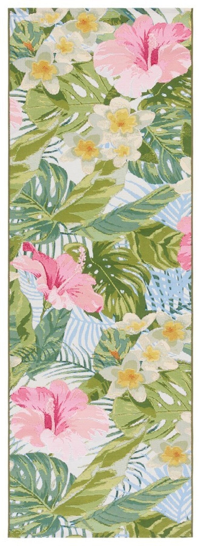  Safavieh Barbados 516 Indoor / Outdoor Rug - Green / Pink - Bonton