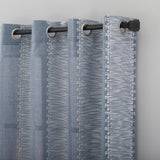 Fringe Stripe 100% Cotton Grommet Top Curtain