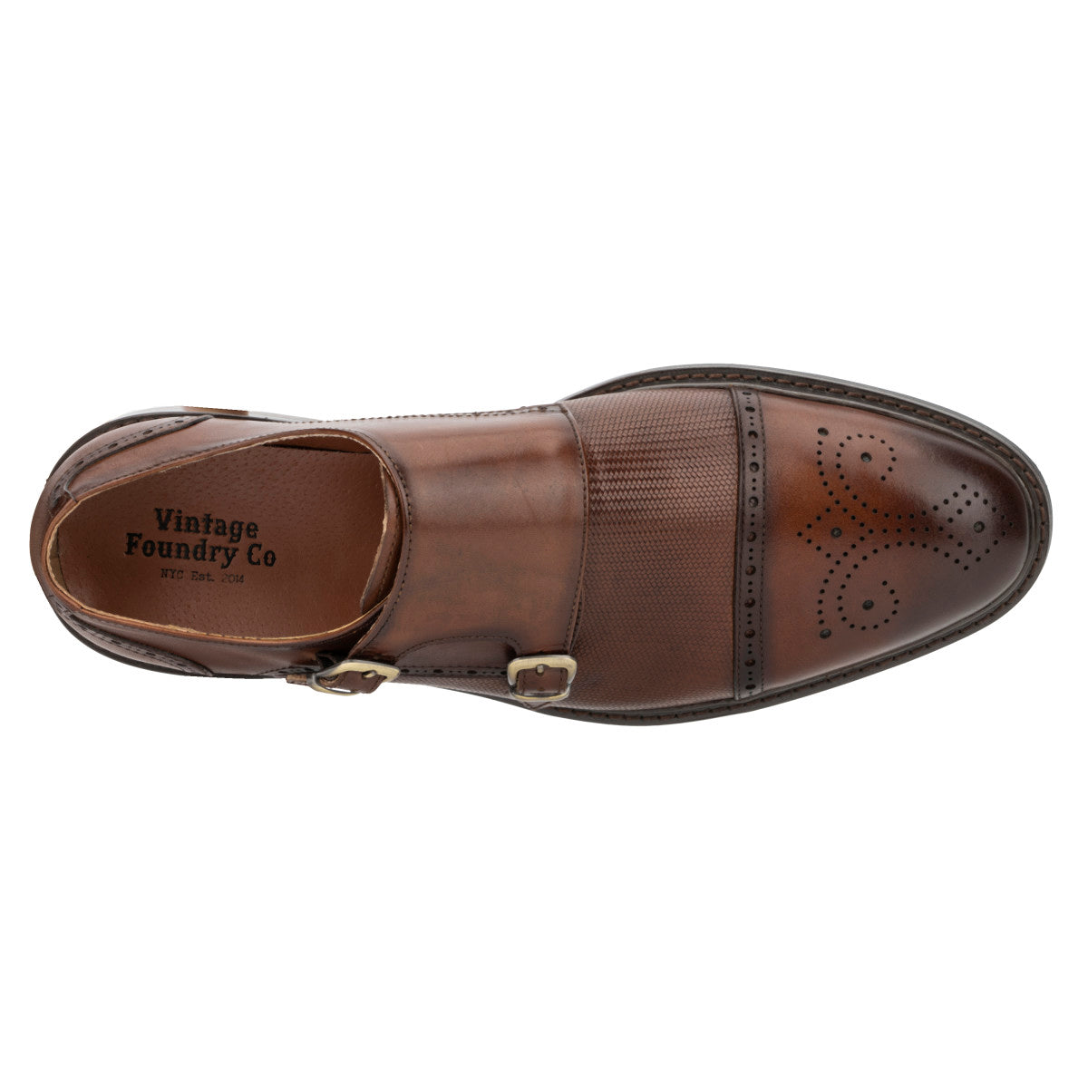  Vintage Foundry Co. Men's Morgan Monk Strap - Tan - Bonton