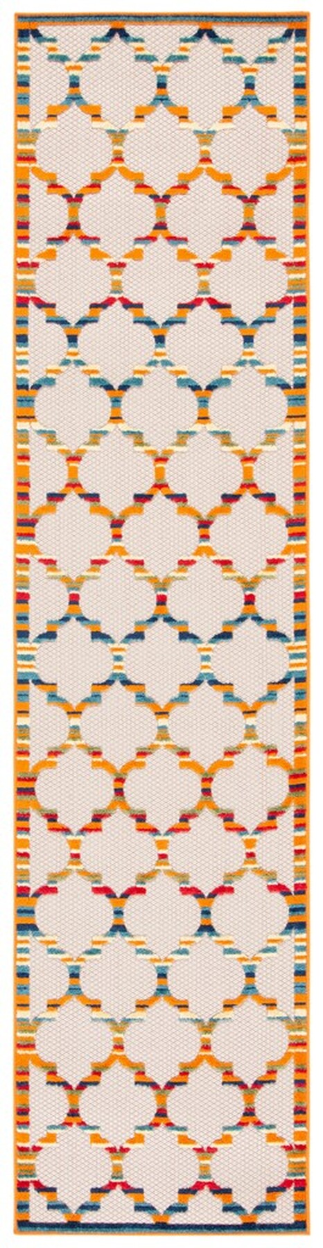  Safavieh Cabana 333 Indoor / Outdoor Rug - Ivory / Orange - Bonton