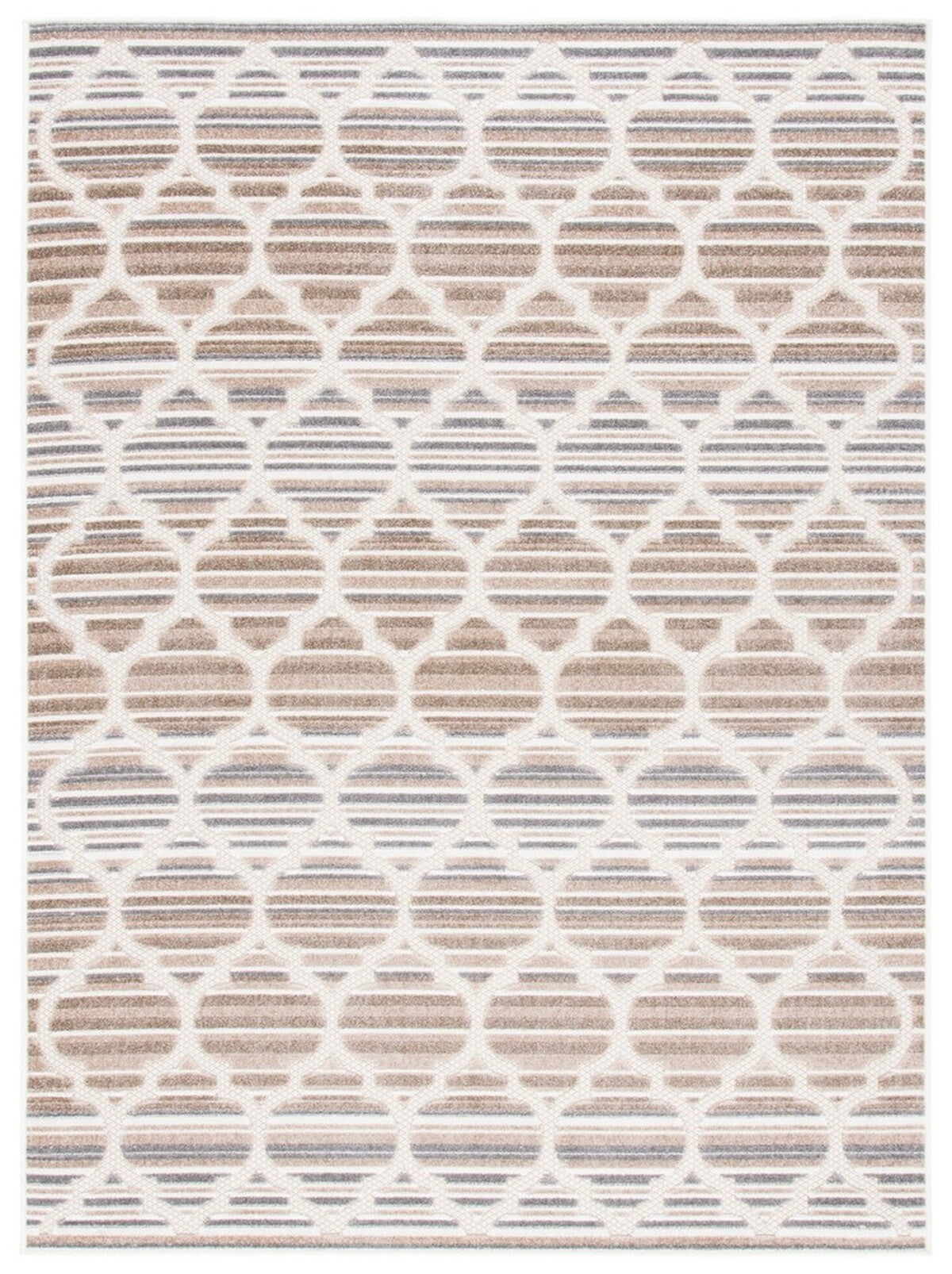  Safavieh Cabana 333 Indoor / Outdoor Rug - Ivory / Orange - Bonton