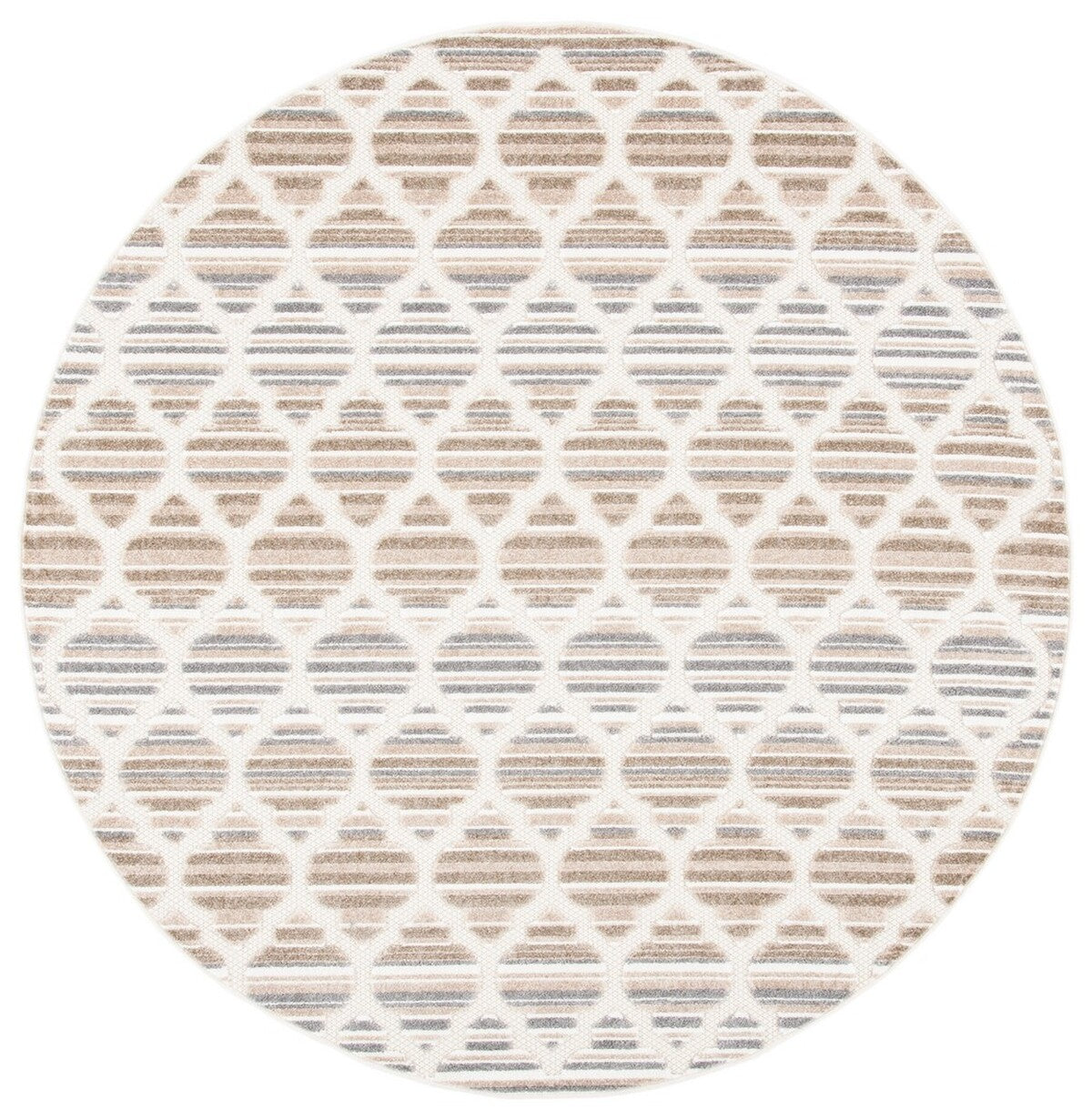  Safavieh Cabana 333 Indoor / Outdoor Rug - Ivory / Orange - Bonton