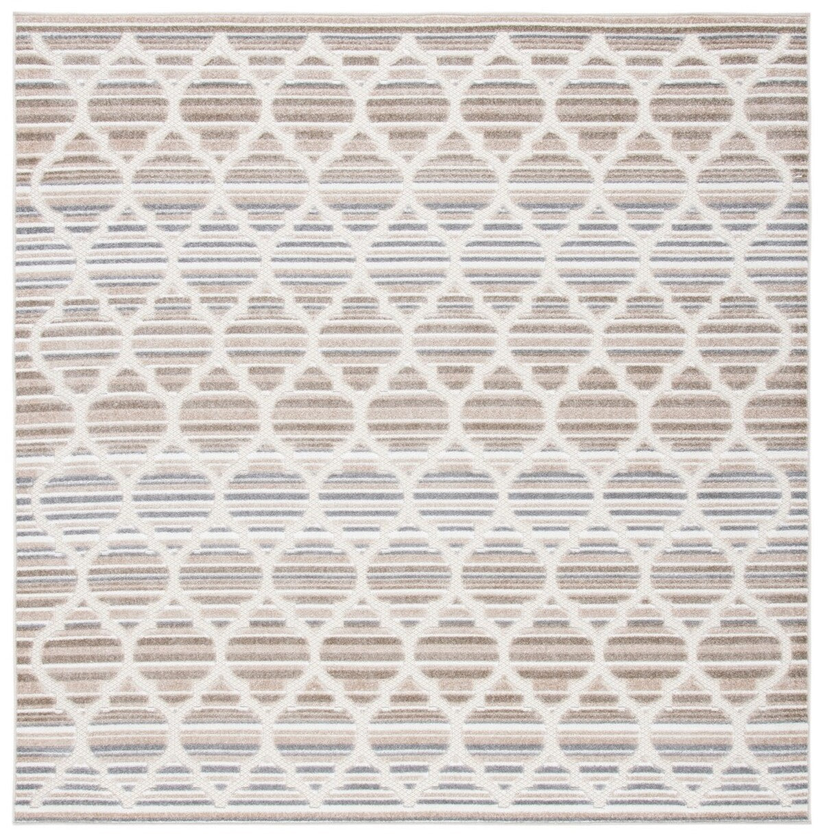  Safavieh Cabana 333 Indoor / Outdoor Rug - Ivory / Orange - Bonton