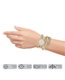 Chain Link Analog Watch-Layered Bracelet Set