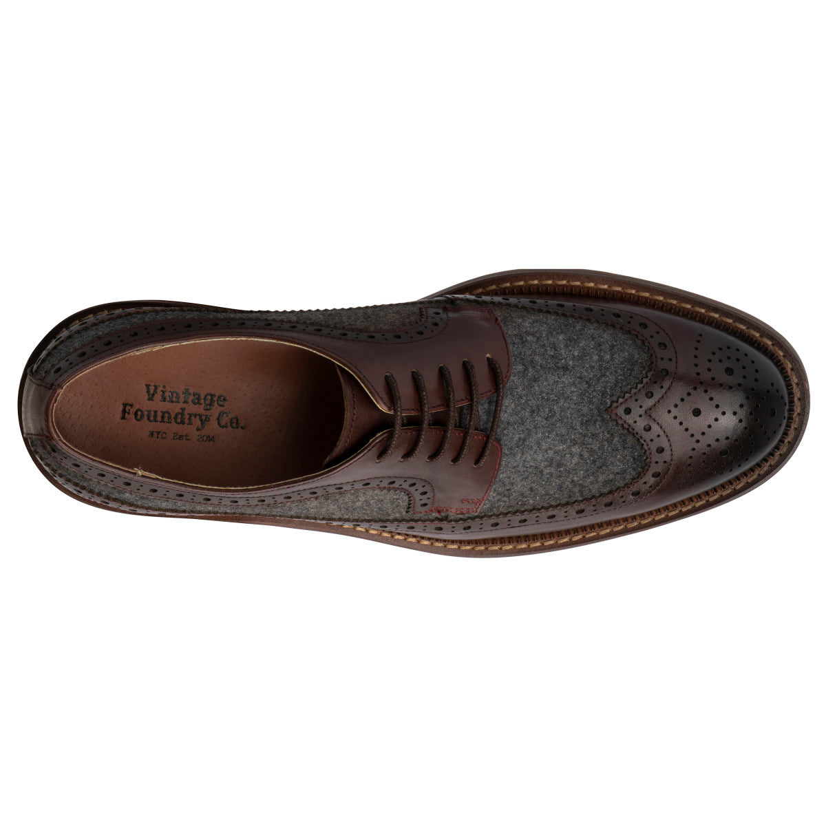  Vintage Foundry Co. Men's Garret Oxford - Burgundy - Bonton