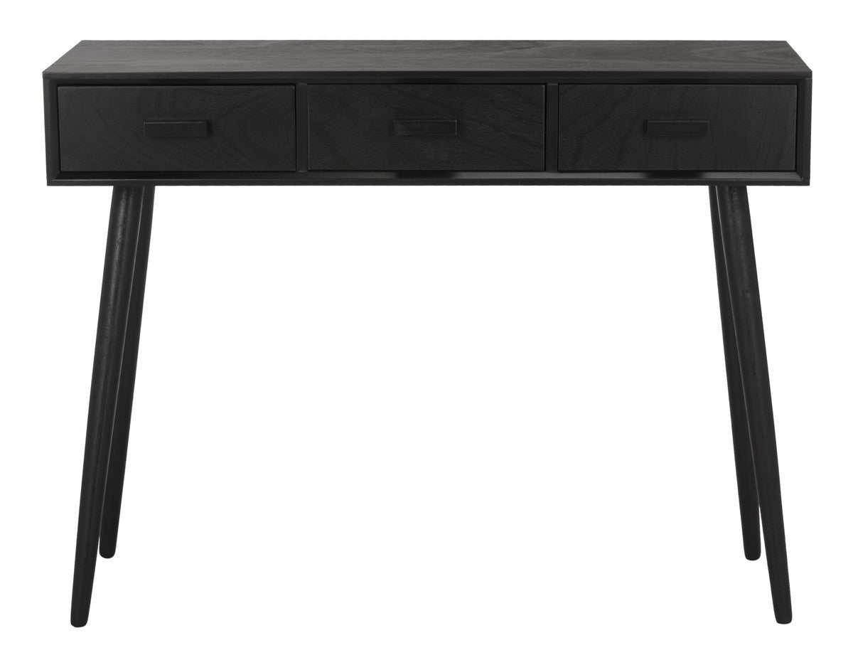  Safavieh Albus 3 Drawer Console Table - Chocolate - Bonton