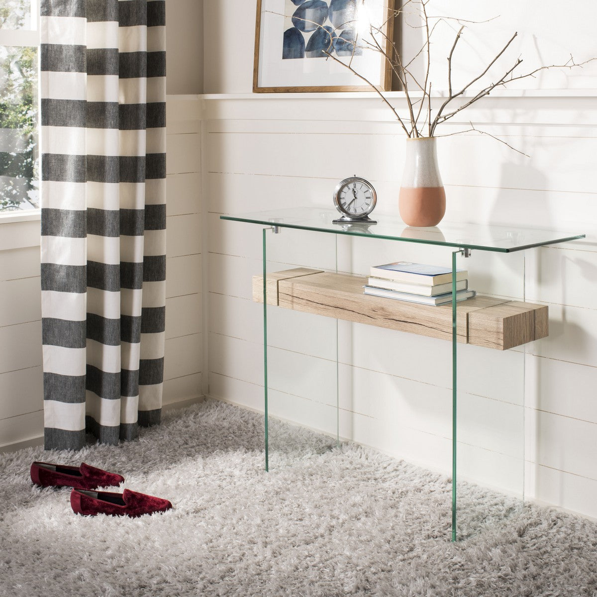  Safavieh Kayley Rectangular Console Table - Glass - Bonton