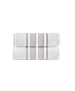 Contrast Border Bath Towel 2 Piece Set