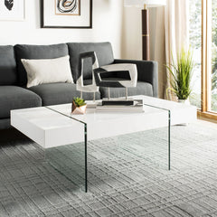 Jacob Glass Leg Modern Coffee Table