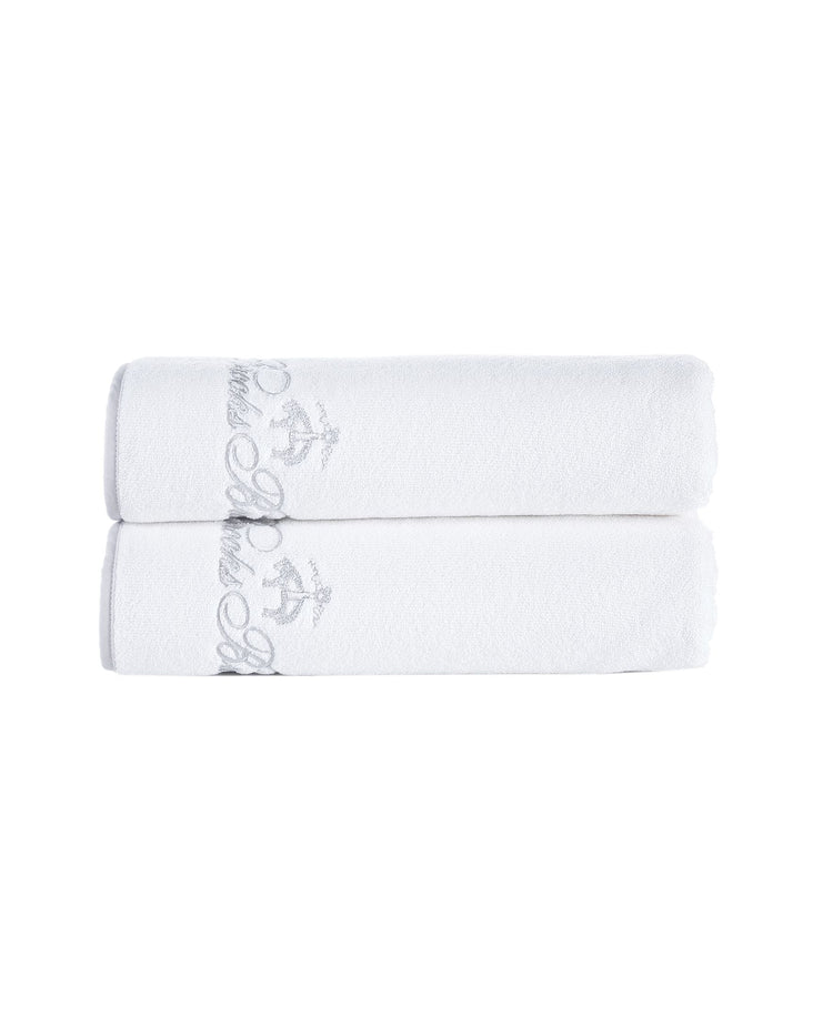 Contrast Frame Bath Towel 2 Piece Set