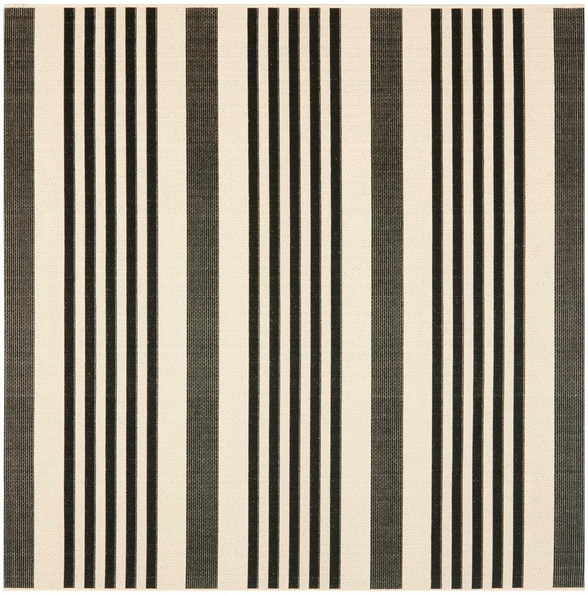  Safavieh Courtyard 6062 Indoor / Outdoor Rug - Black / Bone - Bonton