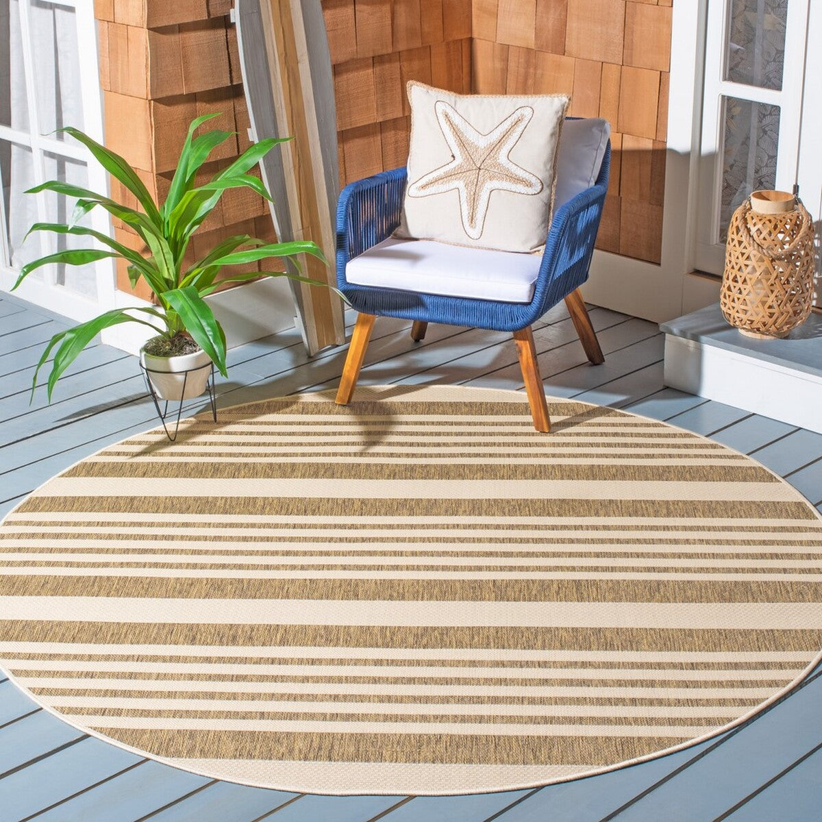  Safavieh Courtyard 6062 Indoor / Outdoor Rug - Beige / Dark Green - Bonton