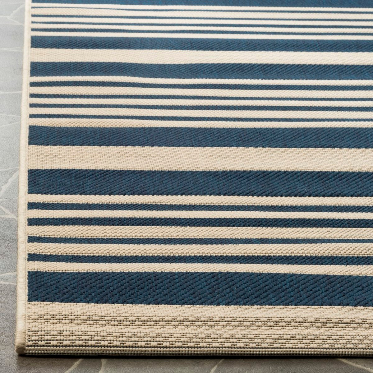  Safavieh Courtyard 6062 Indoor / Outdoor Rug - Beige / Blue - Bonton