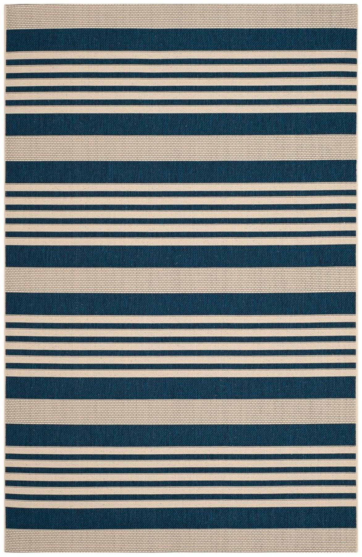  Safavieh Courtyard 6062 Indoor / Outdoor Rug - Beige / Blue - Bonton