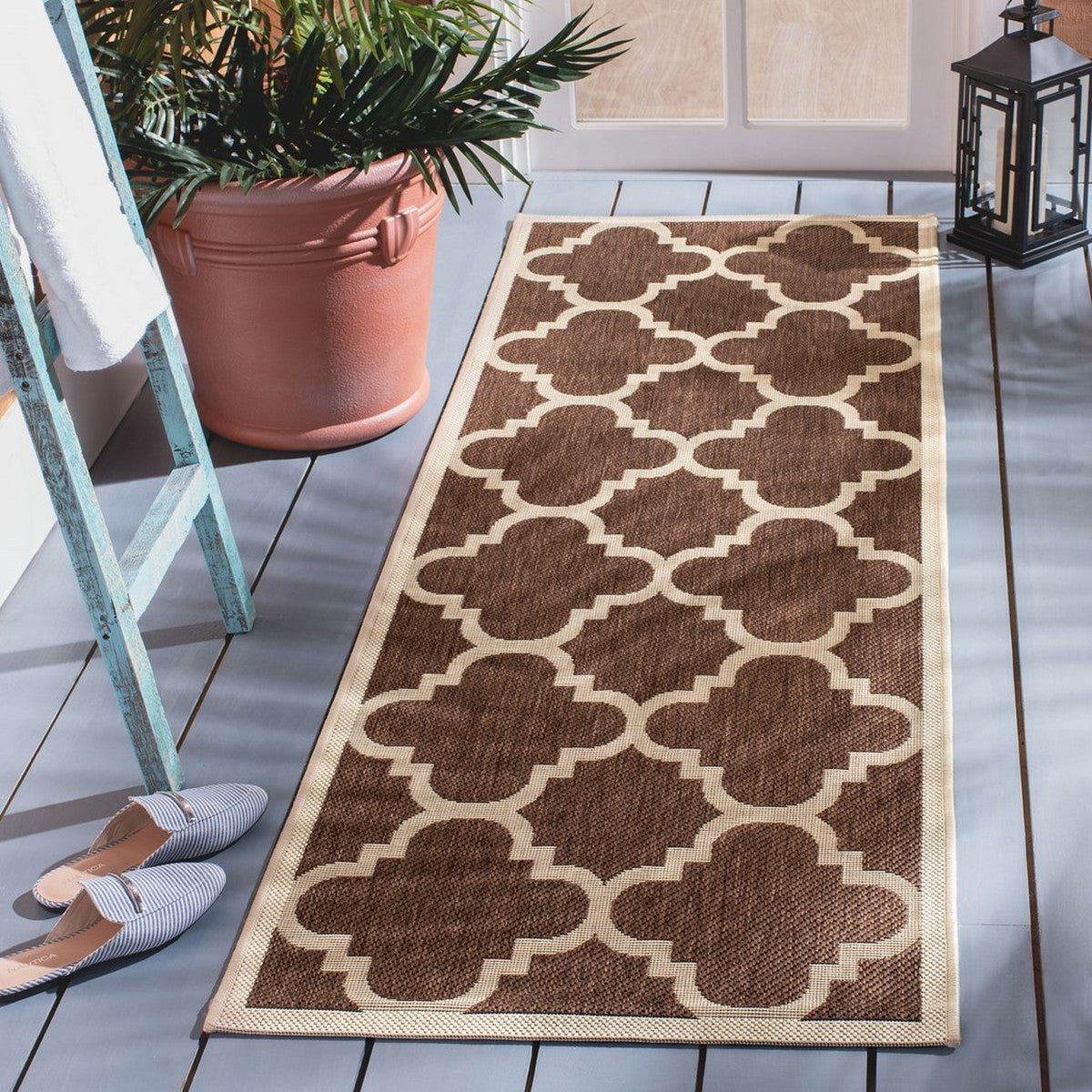  Safavieh Courtyard 6243 Indoor / Outdoor Rug - Terracotta - Bonton