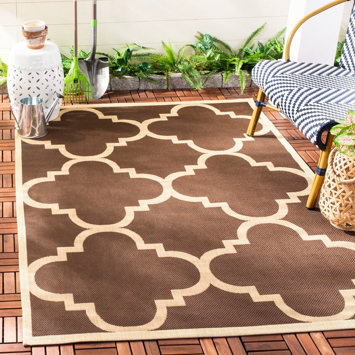  Safavieh Courtyard 6243 Indoor / Outdoor Rug - Terracotta - Bonton