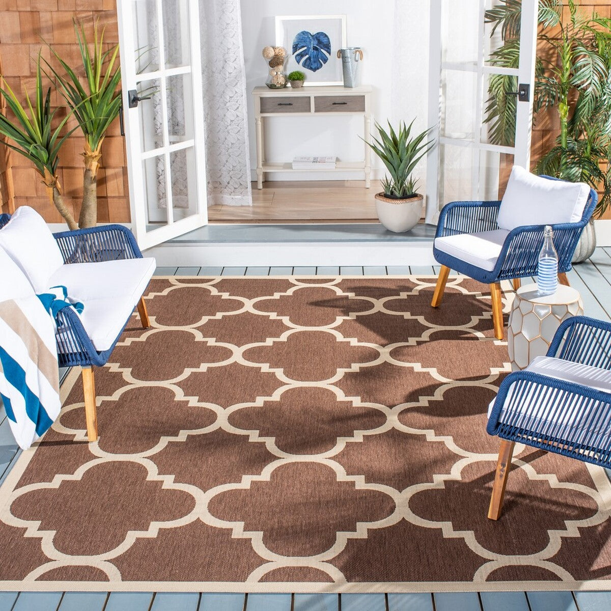  Safavieh Courtyard 6243 Indoor / Outdoor Rug - Terracotta - Bonton