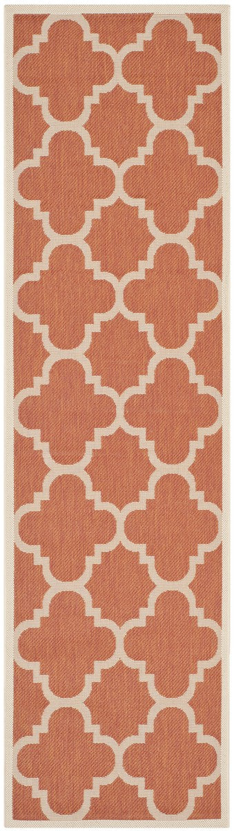  Safavieh Courtyard 6243 Indoor / Outdoor Rug - Terracotta - Bonton