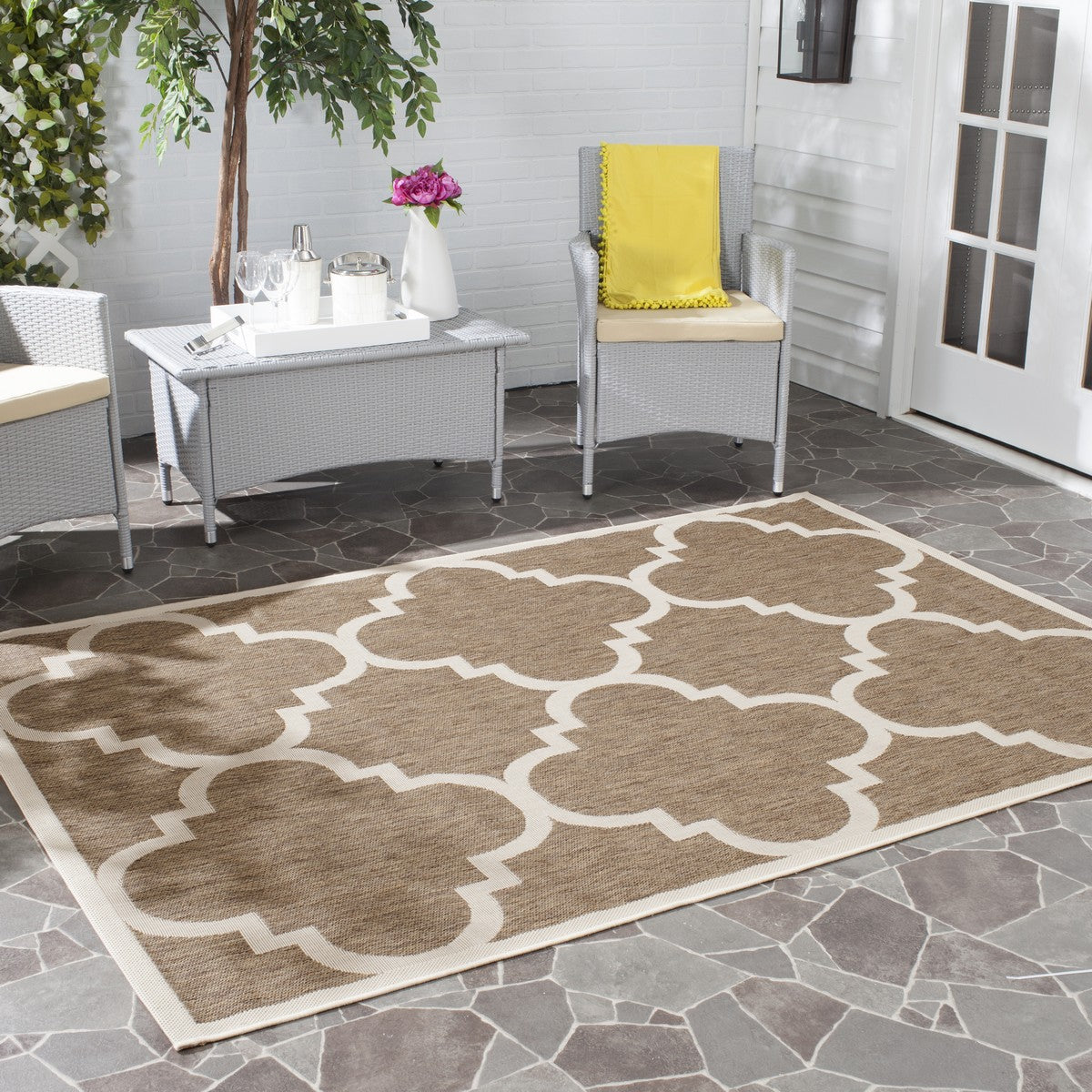  Safavieh Courtyard 6243 Indoor / Outdoor Rug - Terracotta - Bonton