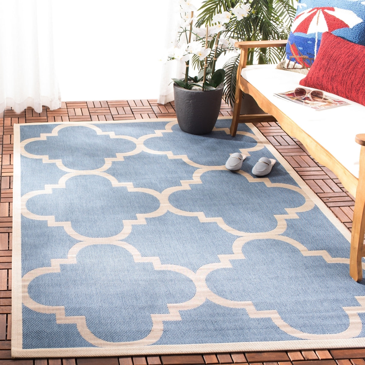  Safavieh Courtyard 6243 Indoor / Outdoor Rug - Terracotta - Bonton