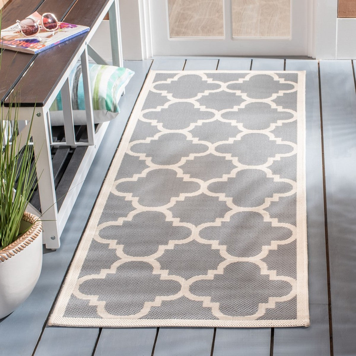  Safavieh Courtyard 6243 Indoor / Outdoor Rug - Terracotta - Bonton