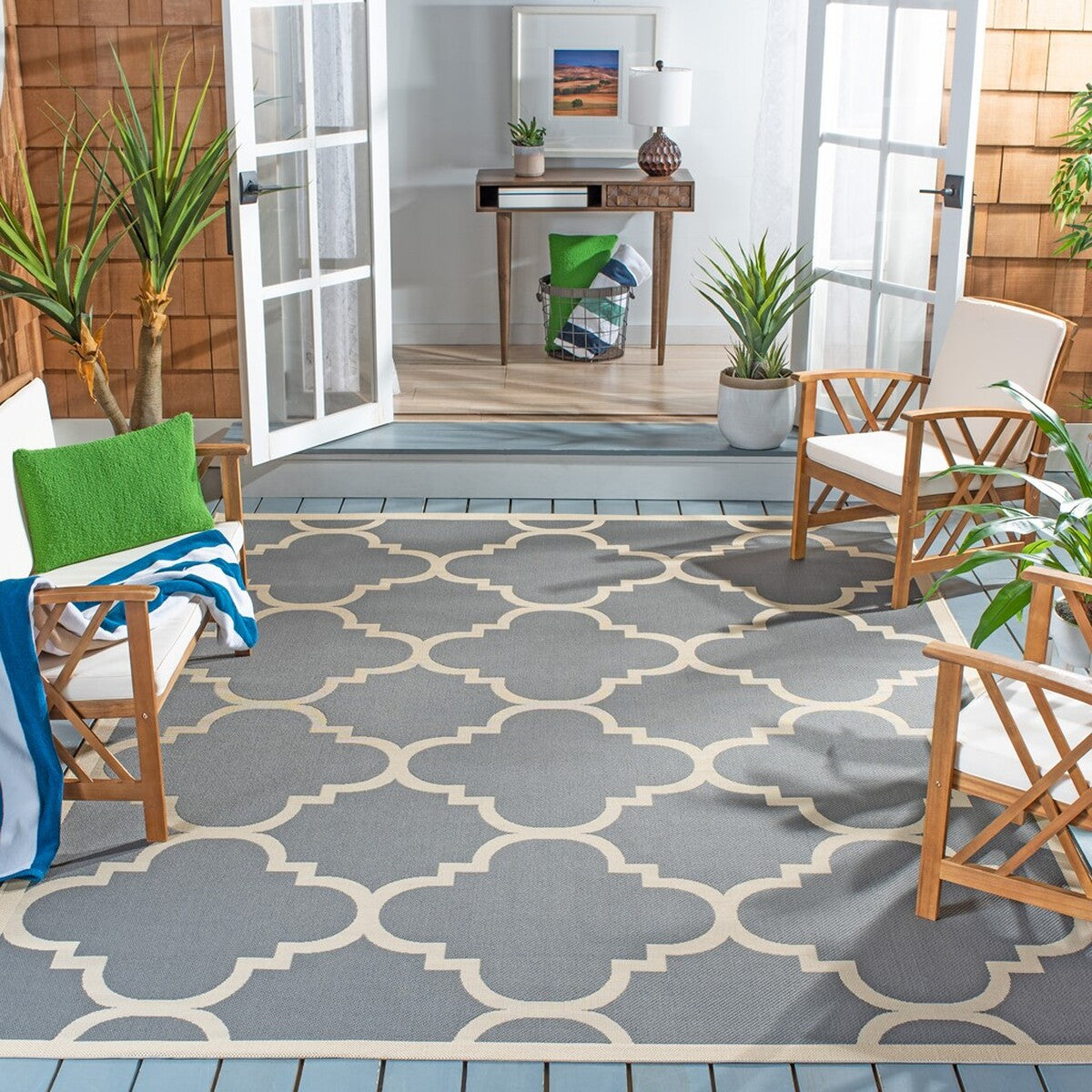  Safavieh Courtyard 6243 Indoor / Outdoor Rug - Terracotta - Bonton