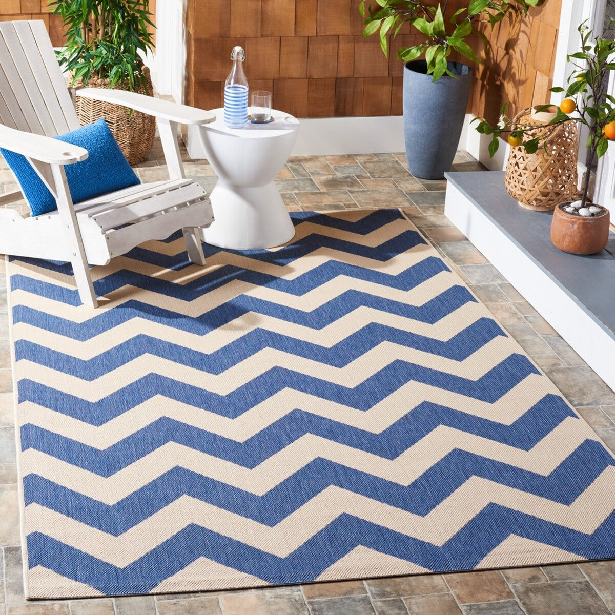  Safavieh Courtyard 6244 Indoor / Outdoor Rug - Grey / Beige - Bonton