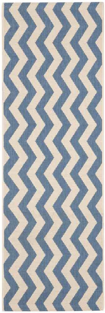  Safavieh Courtyard 6245 Indoor / Outdoor Rug - Blue / Beige - Bonton