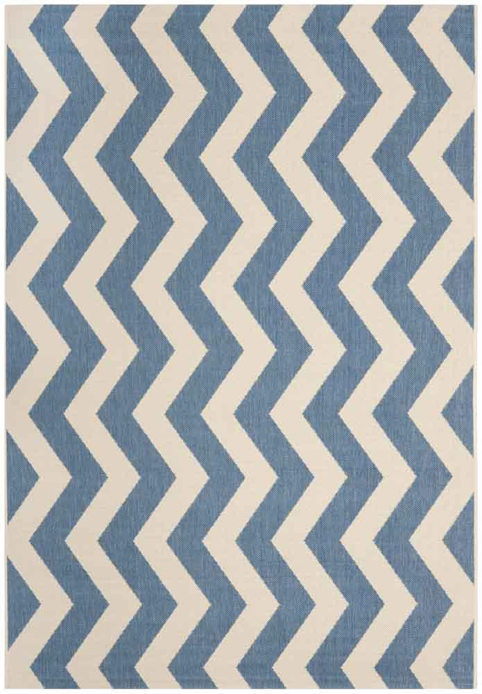  Safavieh Courtyard 6245 Indoor / Outdoor Rug - Blue / Beige - Bonton