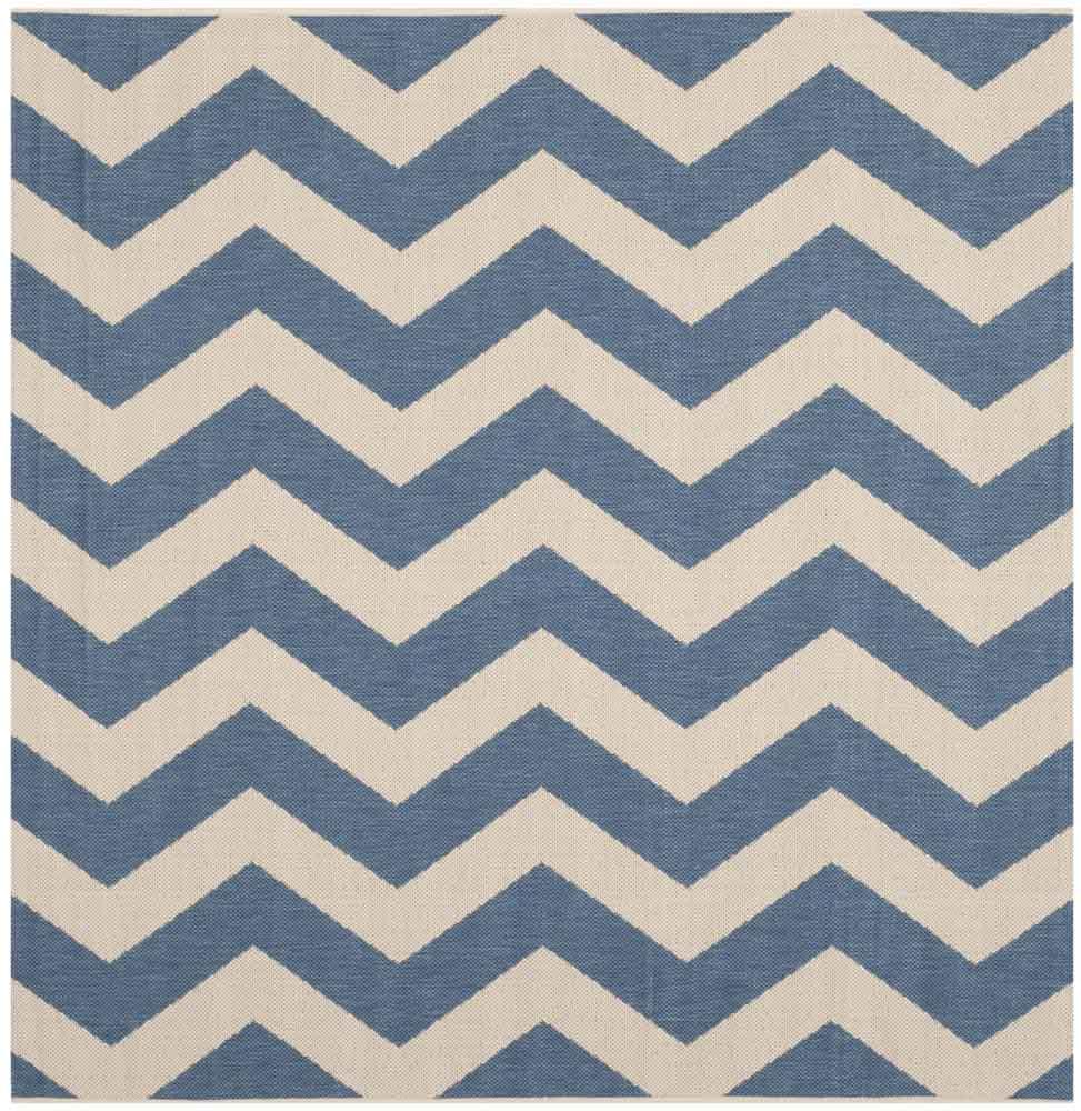  Safavieh Courtyard 6245 Indoor / Outdoor Rug - Blue / Beige - Bonton