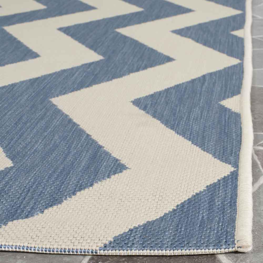  Safavieh Courtyard 6245 Indoor / Outdoor Rug - Blue / Beige - Bonton