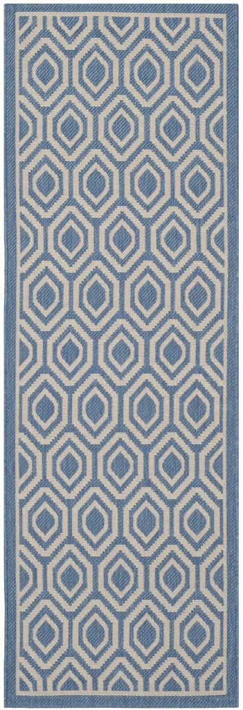  Safavieh Courtyard 6902 Indoor / Outdoor Rug - Navy / Beige - Bonton