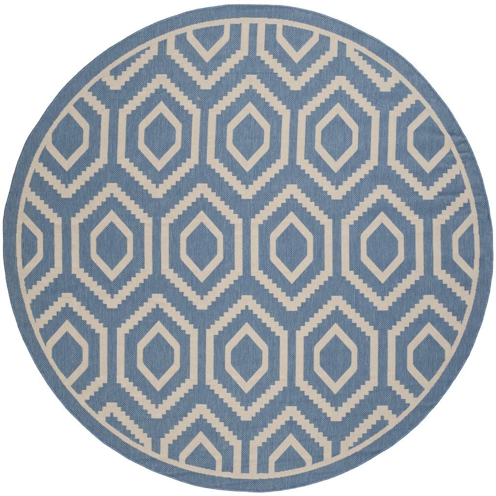  Safavieh Courtyard 6902 Indoor / Outdoor Rug - Navy / Beige - Bonton