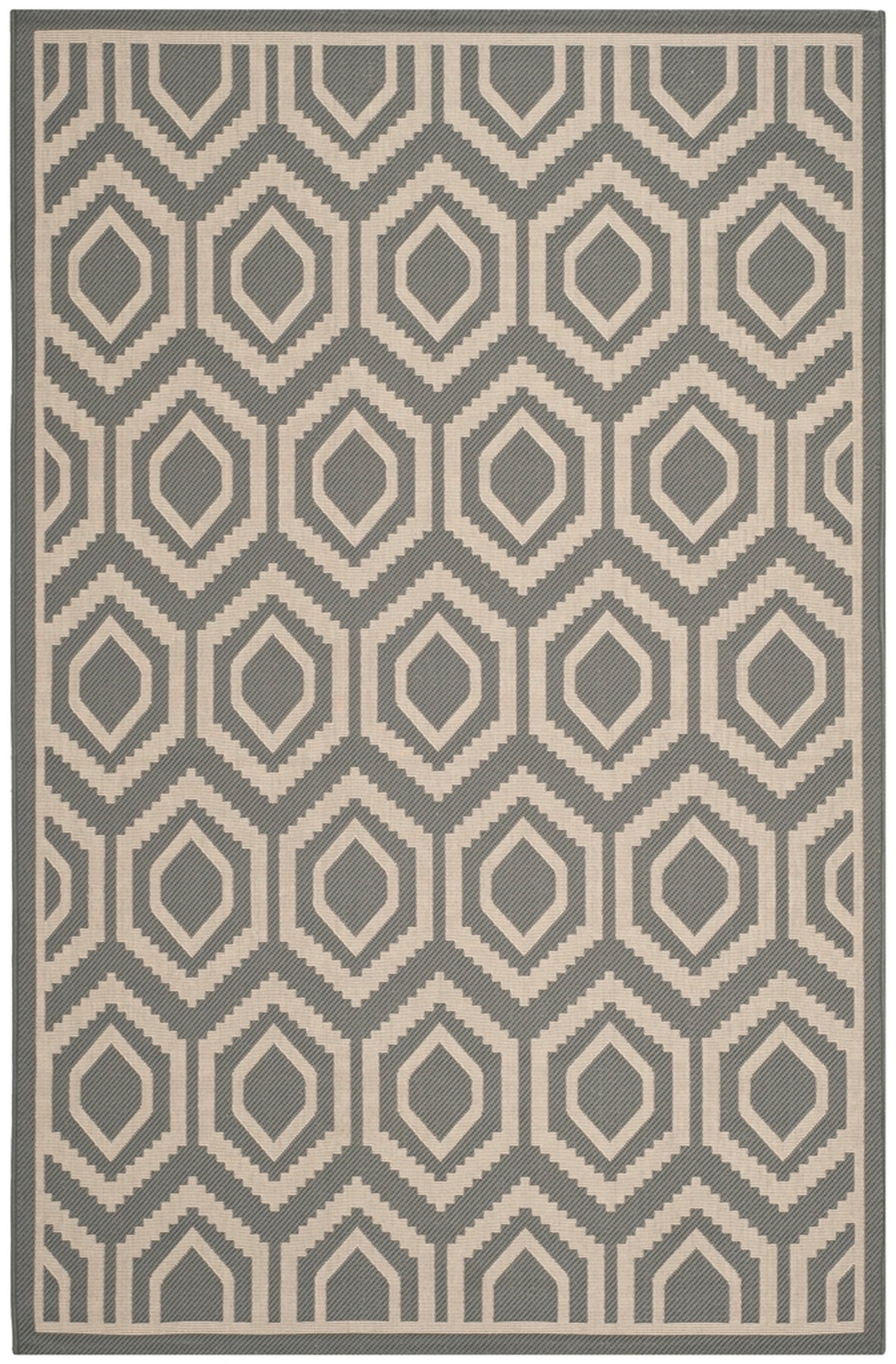  Safavieh Courtyard 6902 Indoor / Outdoor Rug - Navy / Beige - Bonton