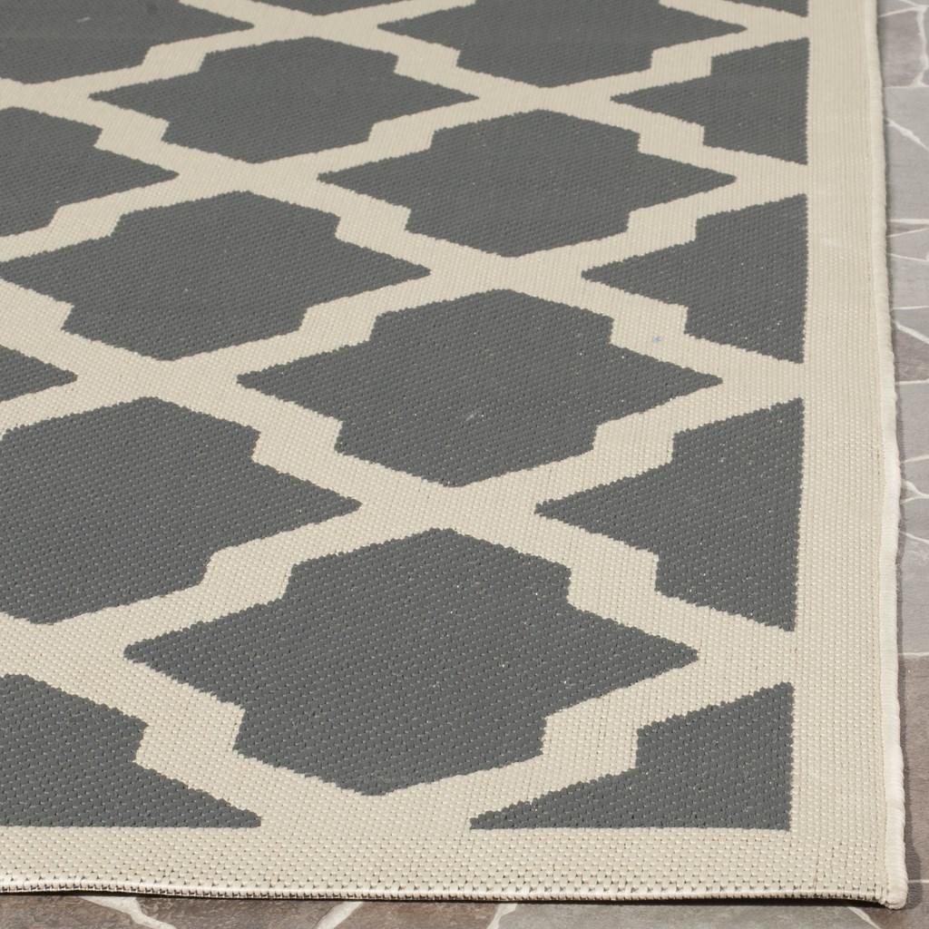  Safavieh Courtyard 6903 Indoor / Outdoor Rug - Blue / Beige - Bonton