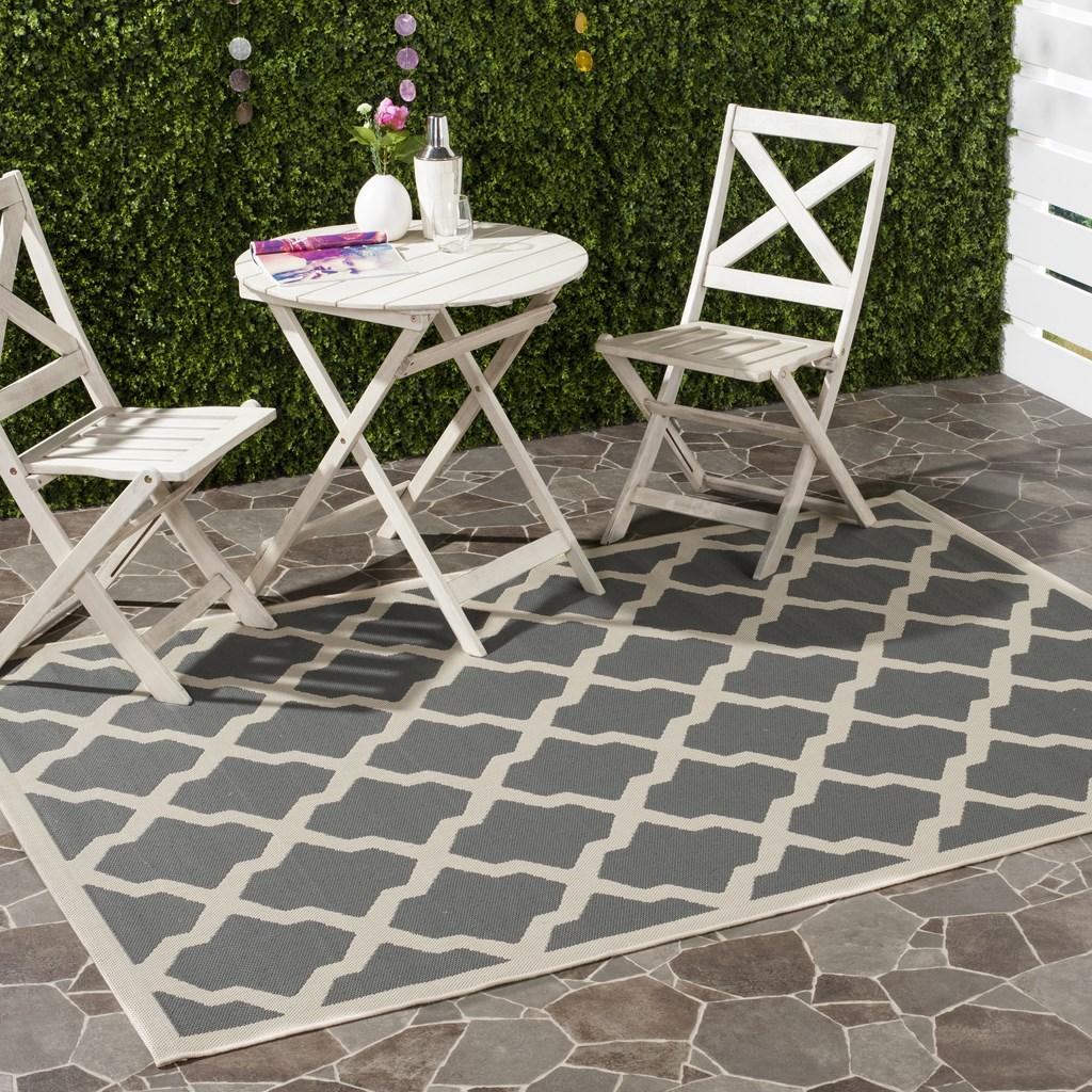  Safavieh Courtyard 6903 Indoor / Outdoor Rug - Blue / Beige - Bonton