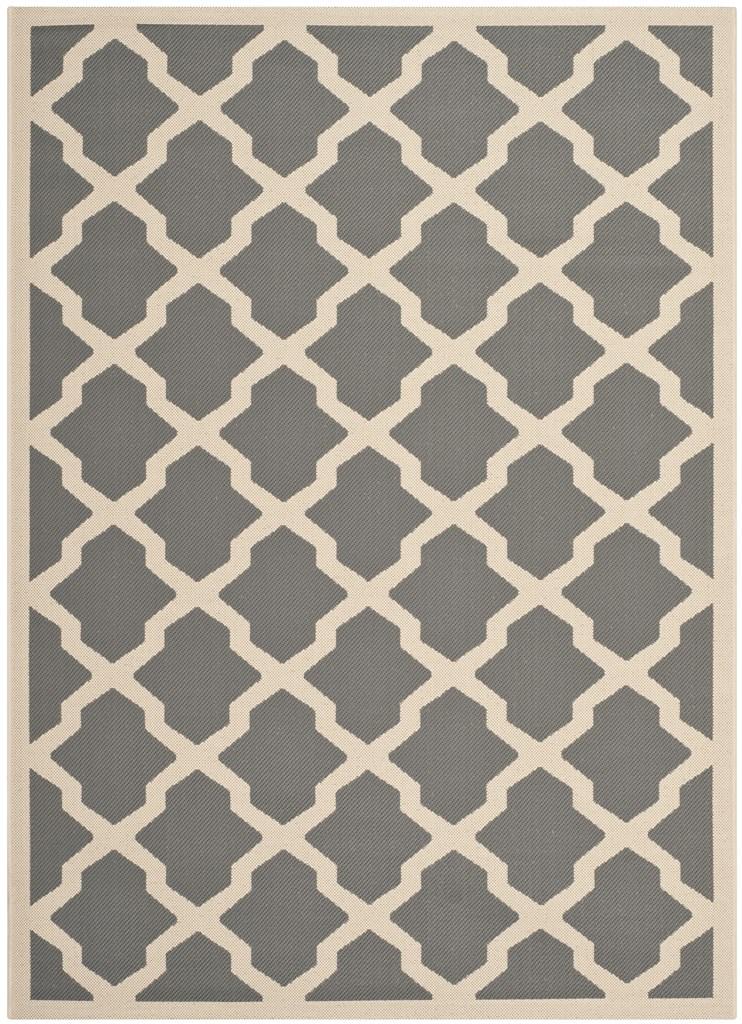  Safavieh Courtyard 6903 Indoor / Outdoor Rug - Black / Beige - Bonton