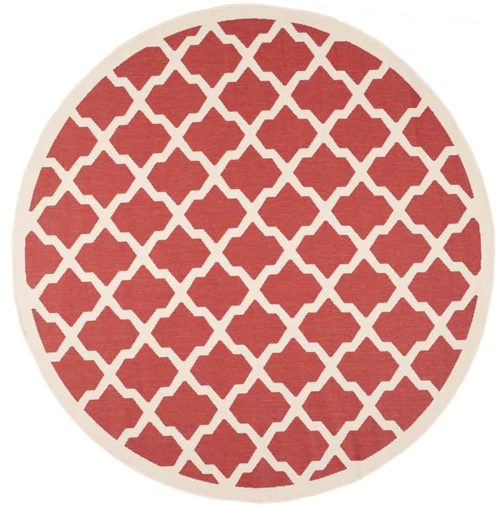  Safavieh Courtyard 6903 Indoor / Outdoor Rug - Red / Bone - Bonton